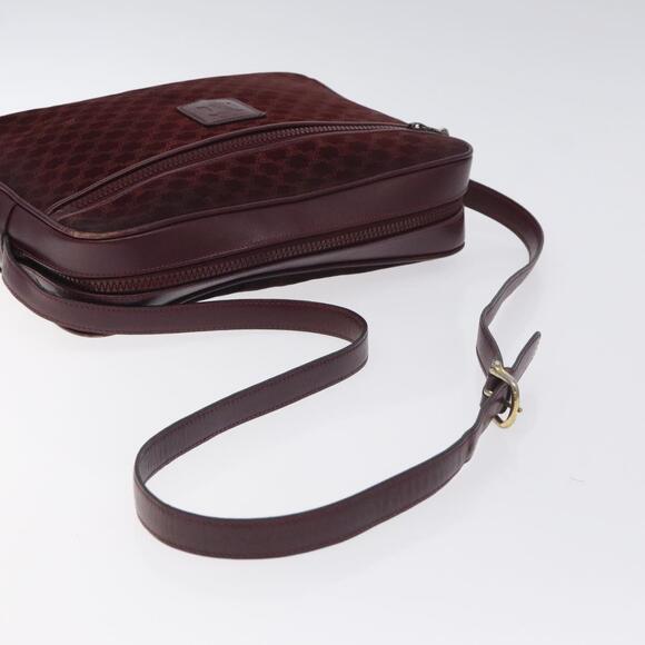 CELINE Macadam Canvas Shoulder Bag Bordeaux - Picture 7 of 12